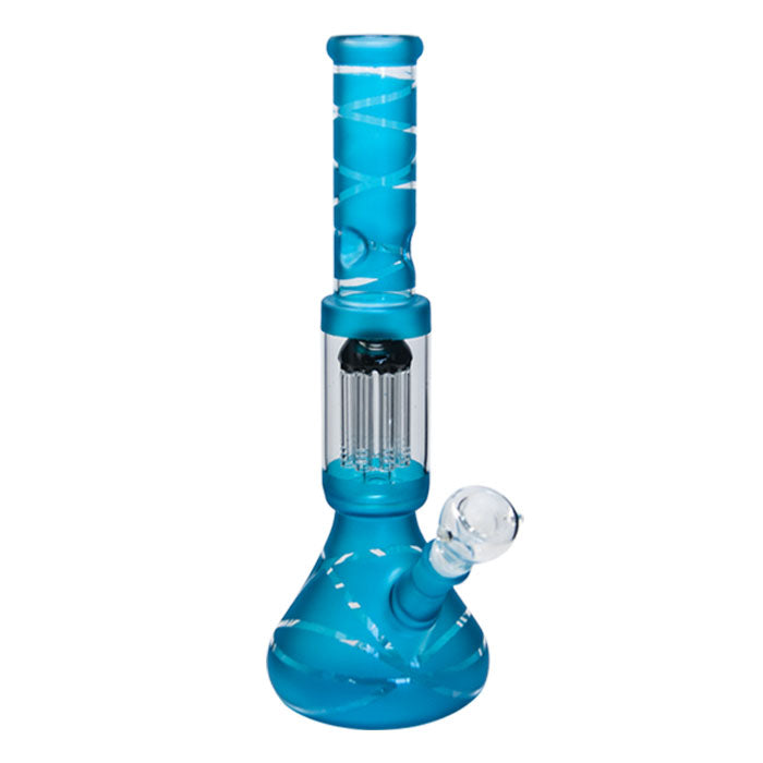 Striped Tree Percolator Bong 14Inches