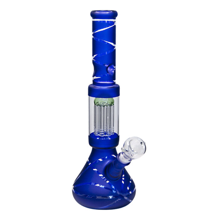 Striped Tree Percolator Bong 14Inches