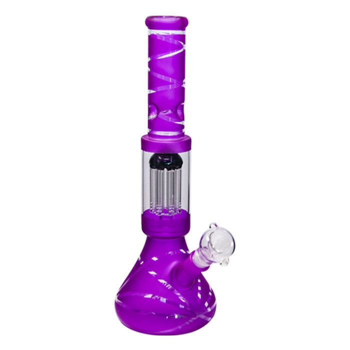 Striped Tree Percolator Bong 14Inches